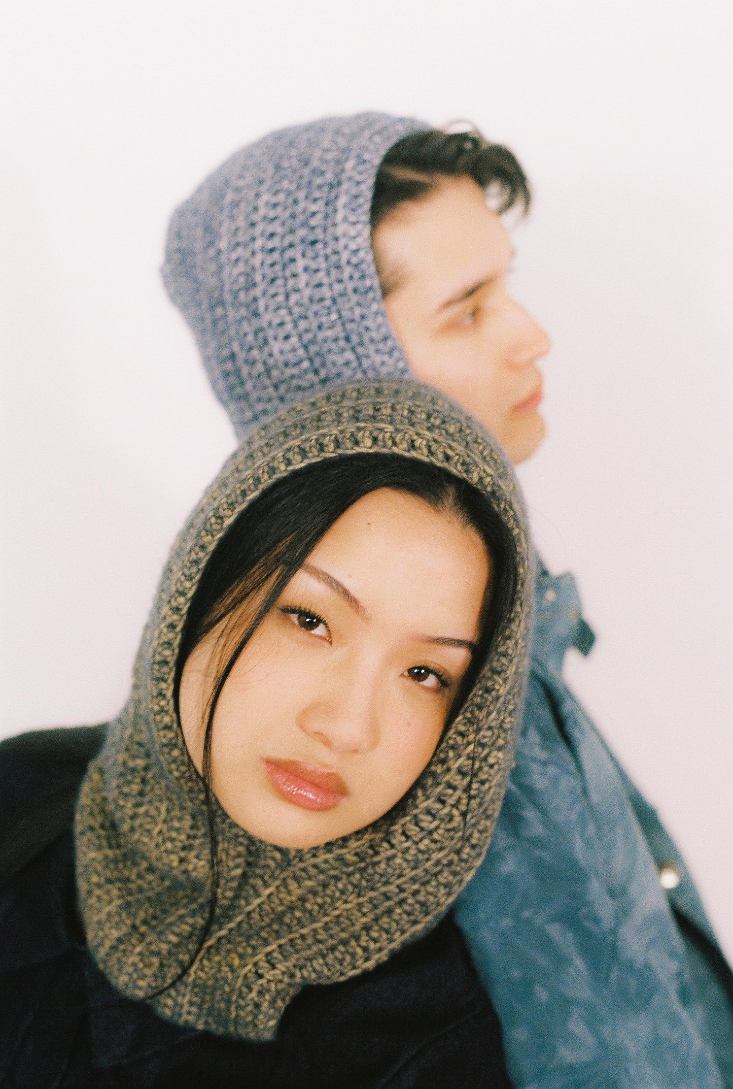 The Indigo wrapt balaclava - dirth wash